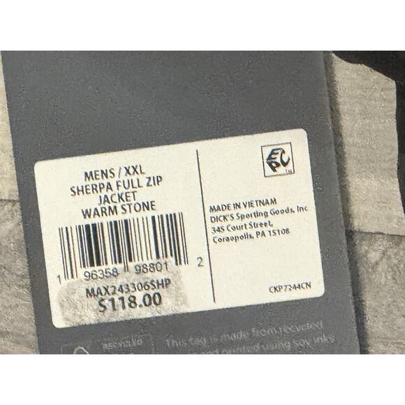 VRST Men’s XXL Sherpa Full Zip Jacket Warm Stone Fleece Coat Heavyweight NWT - Picture 5 of 9